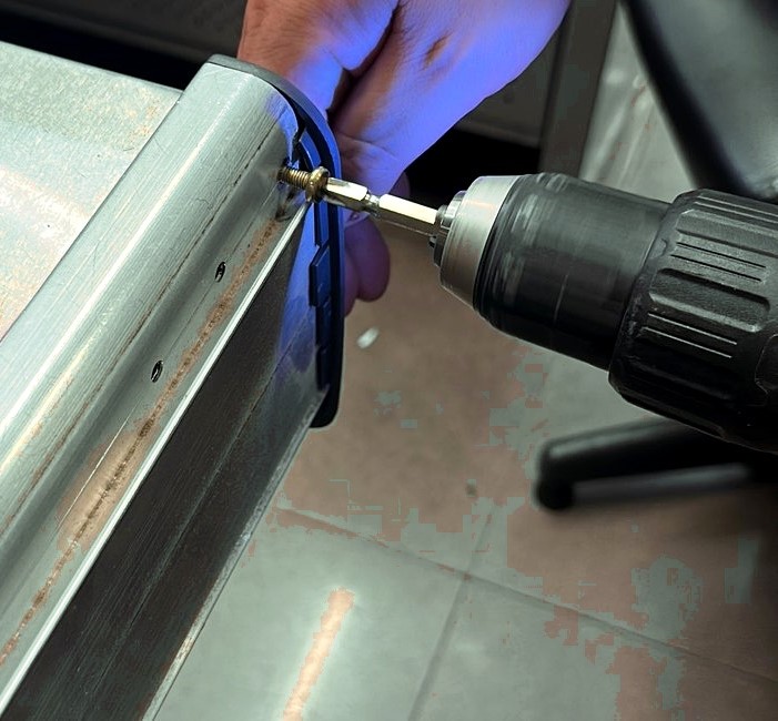 Detalhe técnico de manutenção